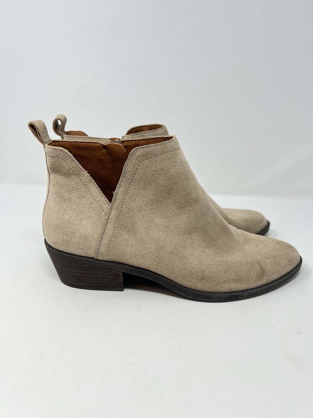 Lucky Brand Women's Basel Ankle Booties Taupe Suede